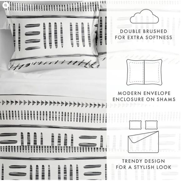 Linens and Hutch Arrow Dreams Pattern 3-Piece King Duvet Cover Set - Picture 3 of 4